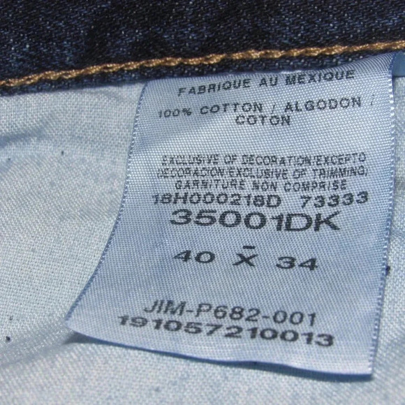 Men's NWT WRANGLER Rugged Wear Relaxed Fit Dark Wash Jeans Size 40 x 34 - Picture 6 of 7